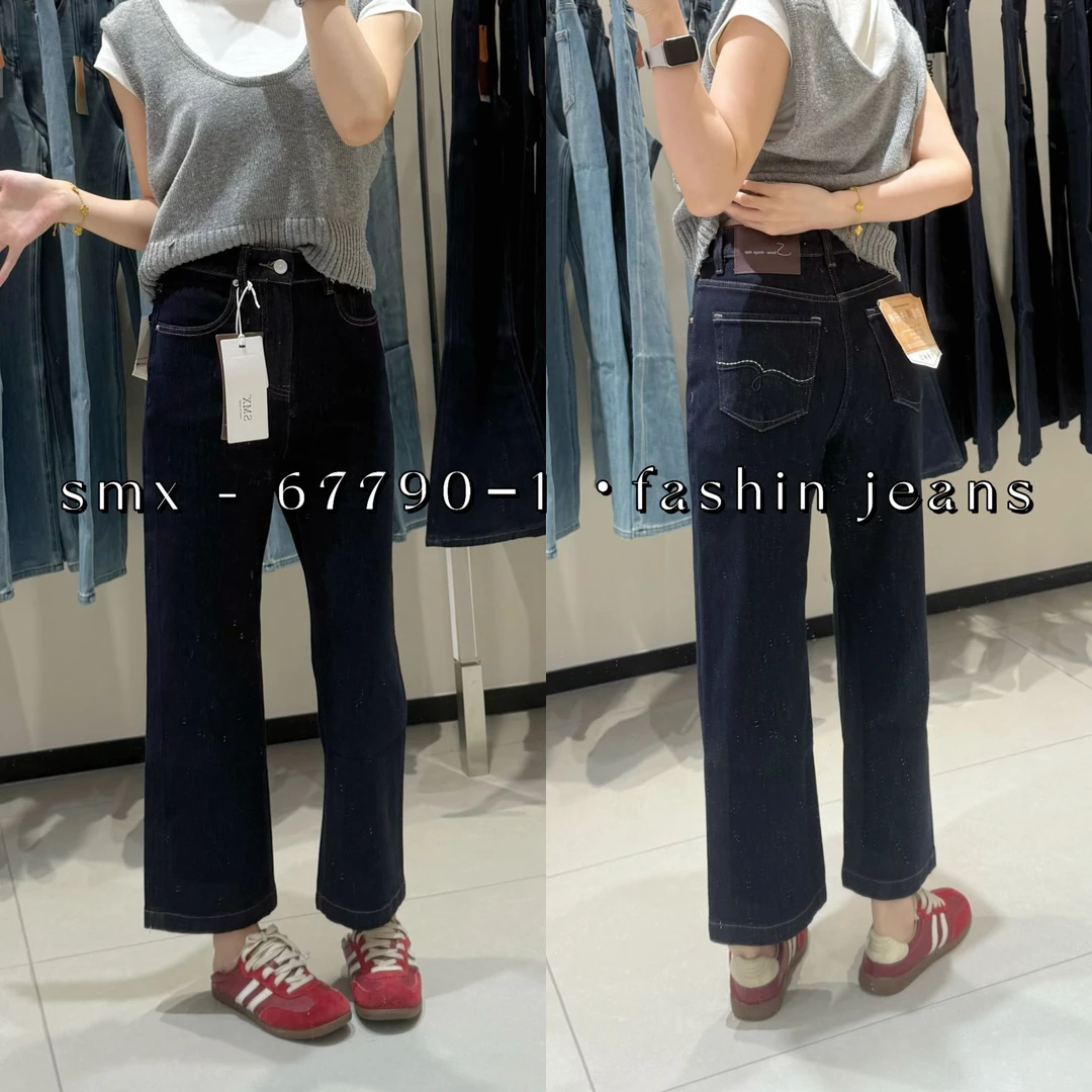【SMX】 · 秋款 67790-1 高腰显瘦丹宁九分法棍裤