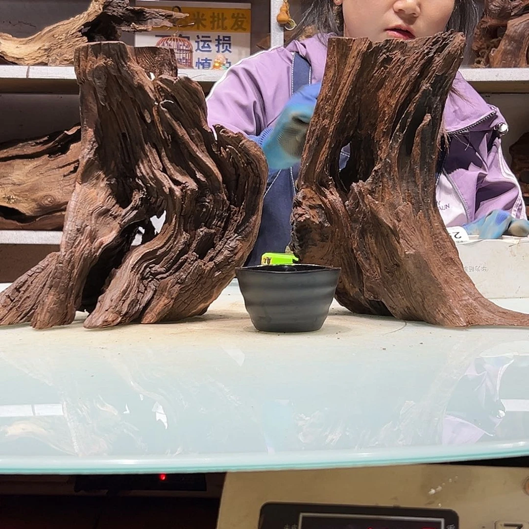 紫砂镂空鹤*h2578-2紫柚沉木