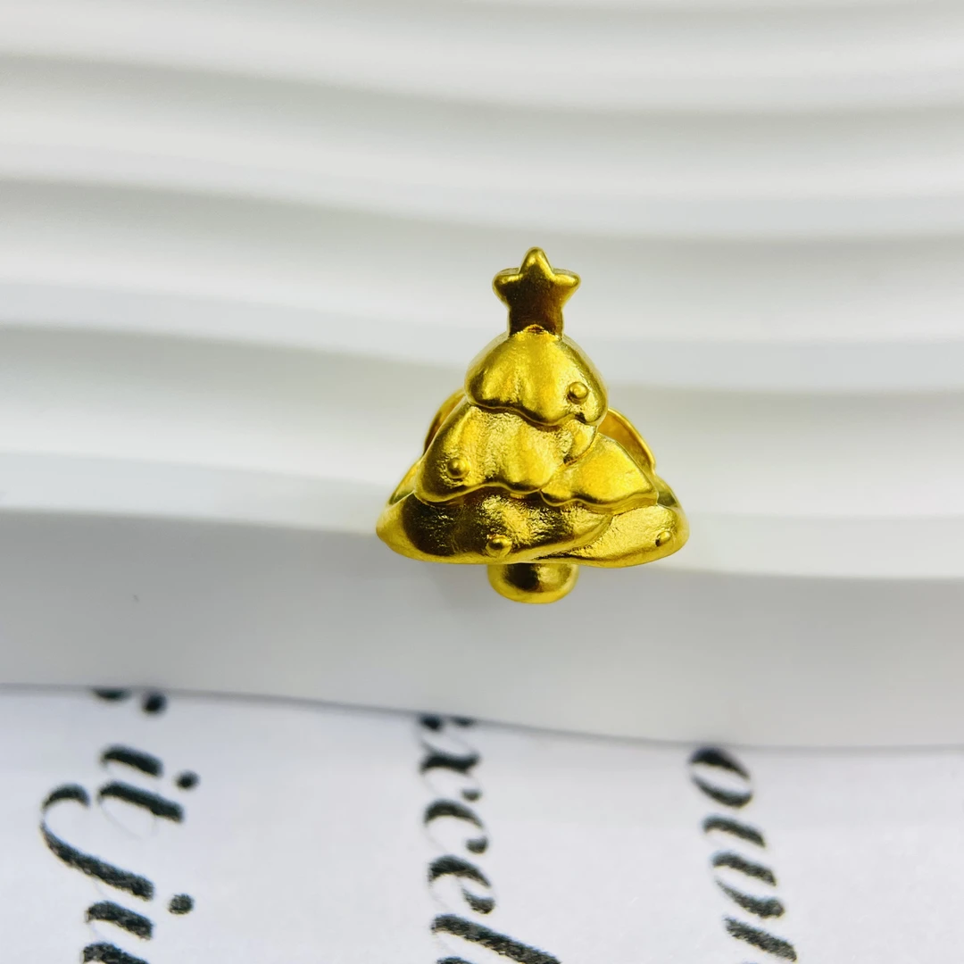 足金999圣诞树Q版首饰配件DP2644-0500