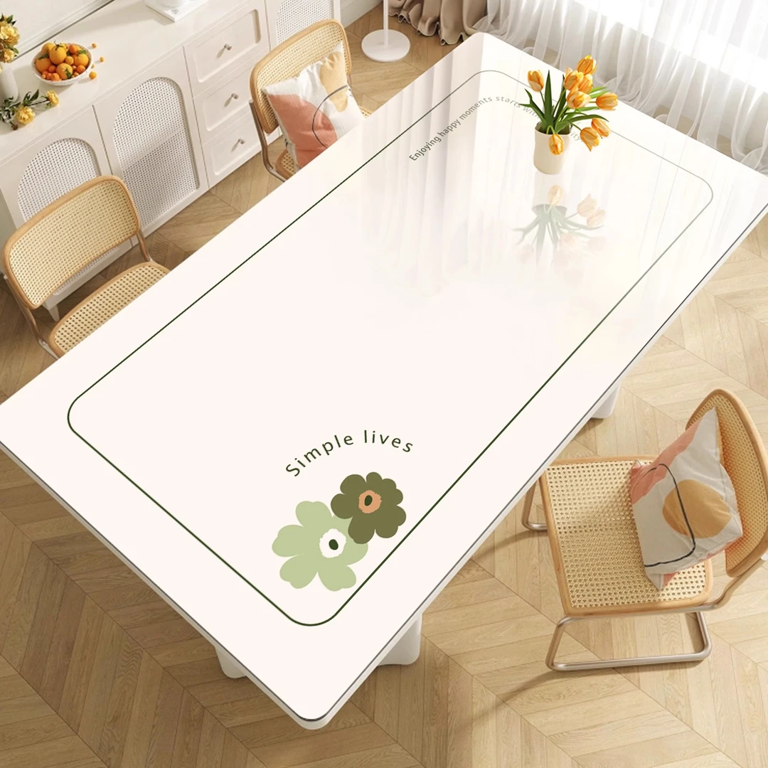 桌垫免洗防水防油防烫pvc软玻璃餐桌布茶几轻奢流光风台面保护垫