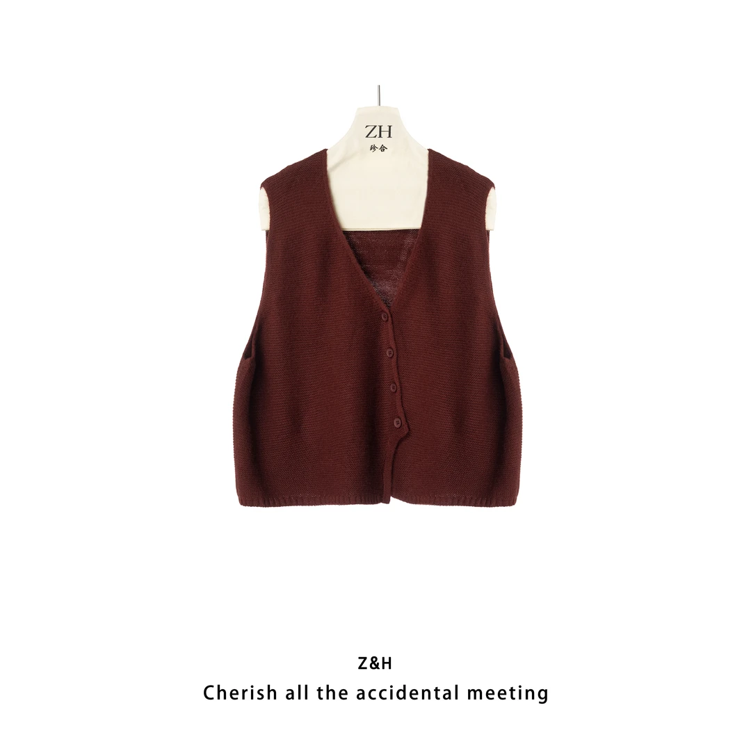 ZH【竹窗闻雨】通勤风百搭工字型马甲马夹