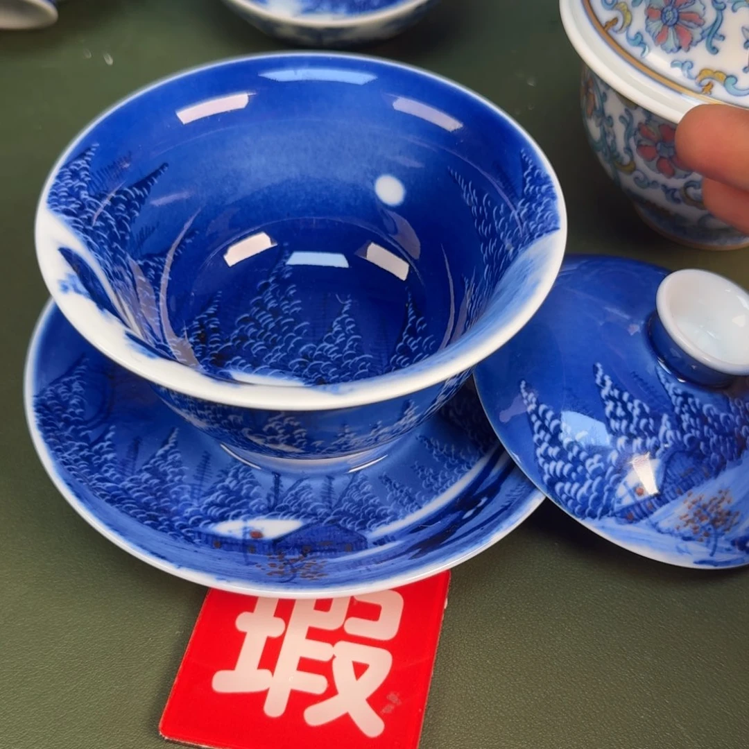 瓷景德镇纯手绘茶具圆圆256