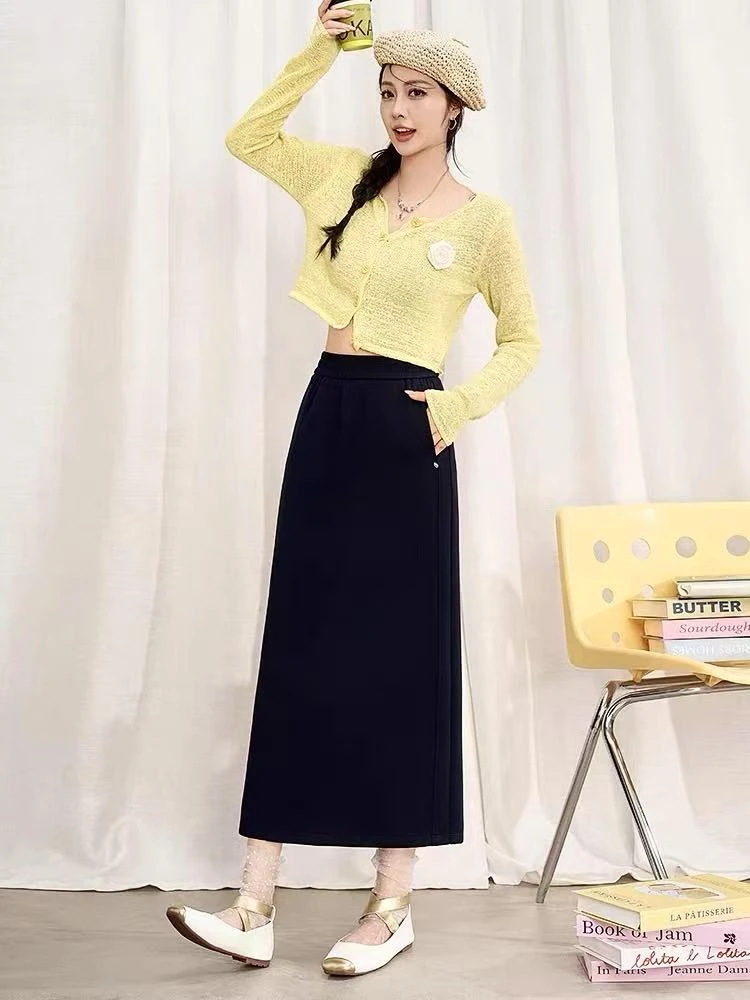 【杭州-意法】NN3319-时尚女装设计感半身裙中长款百搭