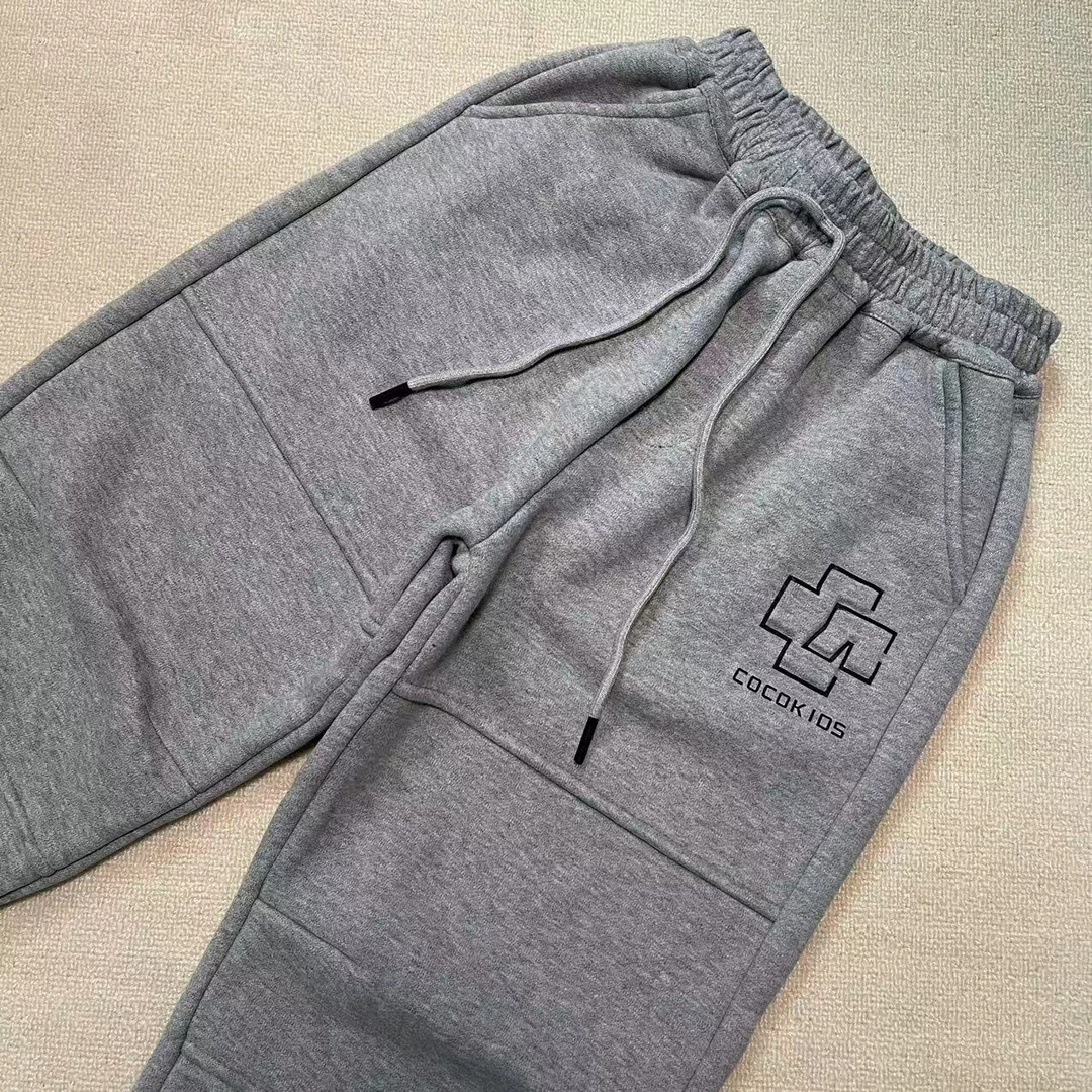 【断码清仓】秋冬新款加绒加厚运动裤卫裤冬装中大童束脚长裤8785