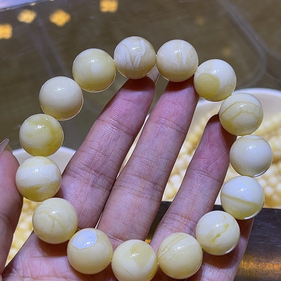 琥珀未镶嵌手链蜜蜡手串15