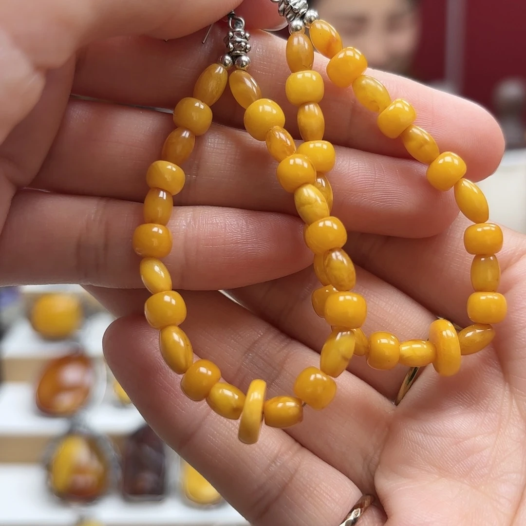 琥珀裸石未镶嵌39耳坠