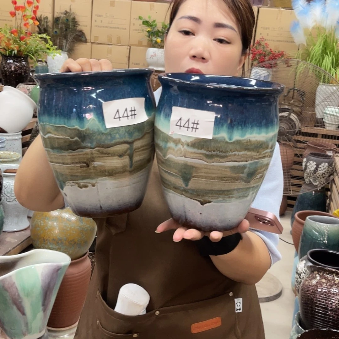 紫砂花盆高度22口径18厘米