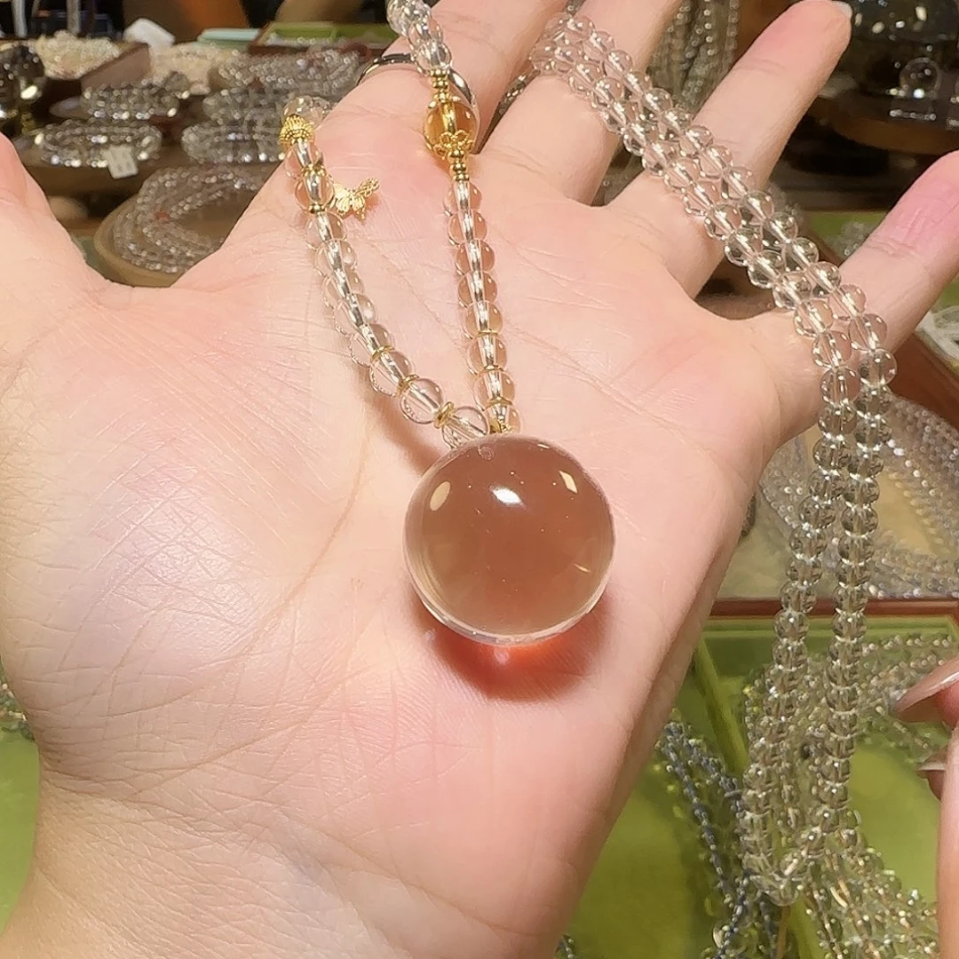 暮***記未镶嵌手串水晶天然白水晶全净体吊坠项链