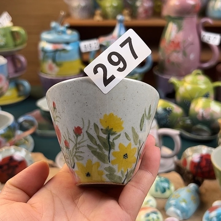 杯景德镇陶瓷手绘作品微瑕297