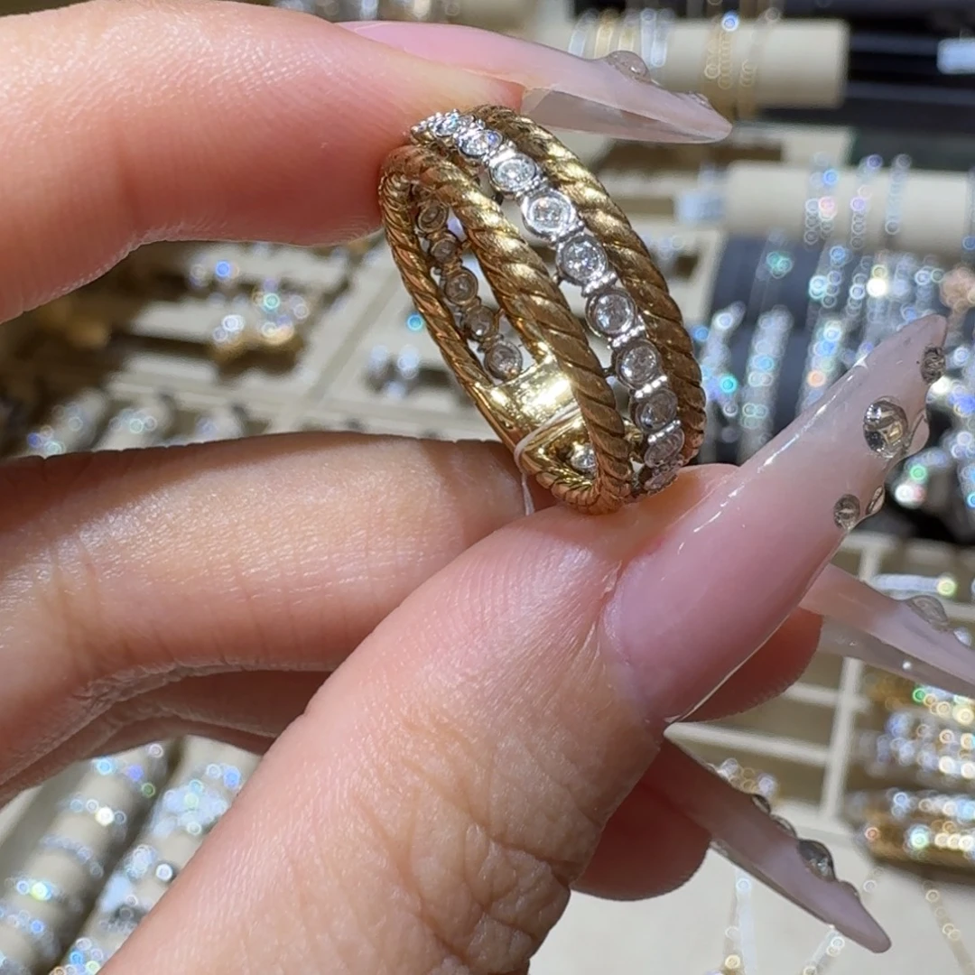 钻石18K金镶嵌戒指/指环