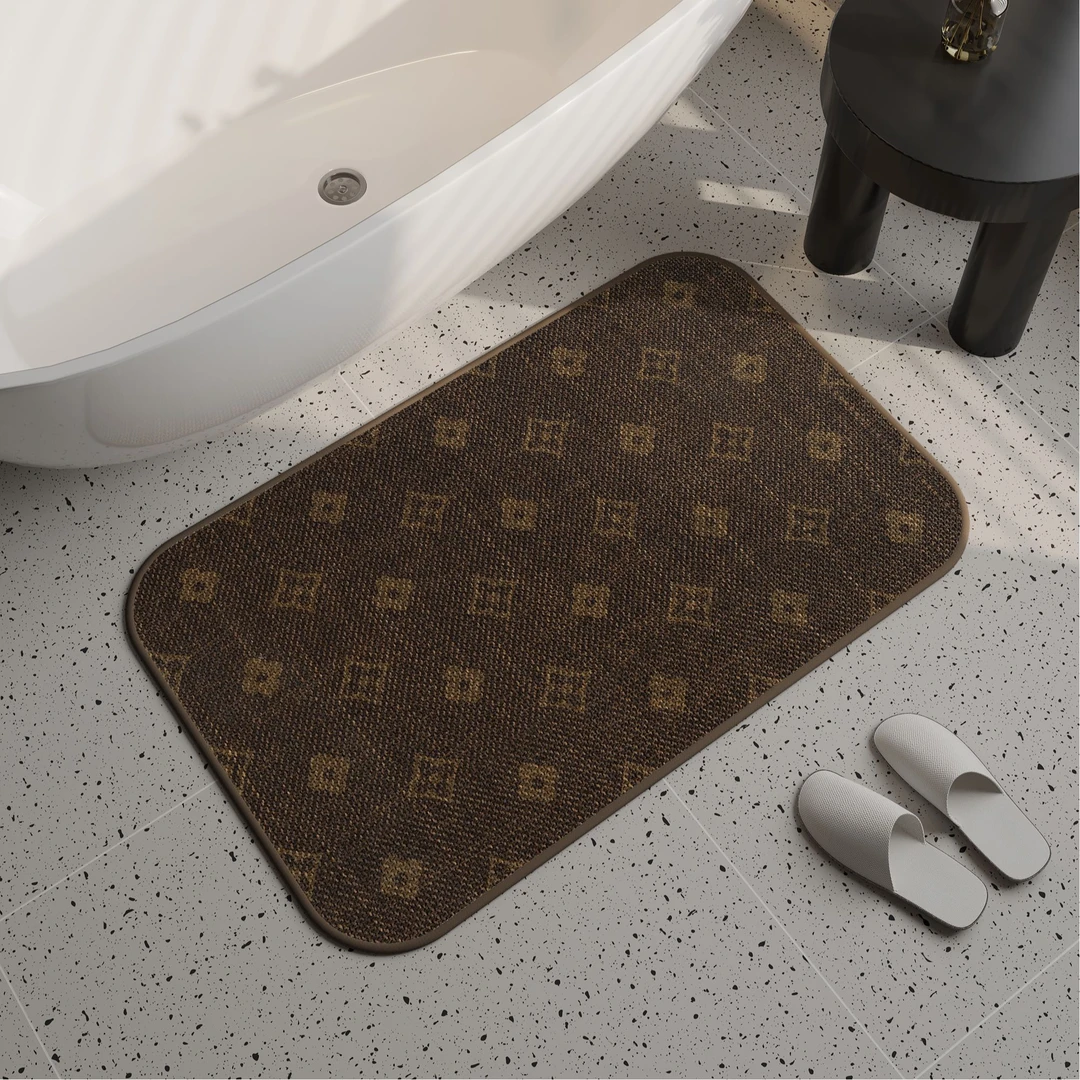 亚麻编织浴室地垫卫生间吸水垫厕所门口防滑垫脚垫进门垫速干地毯