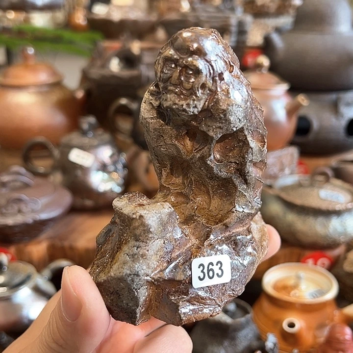 福老师柴烧茶宠盖置插香器363