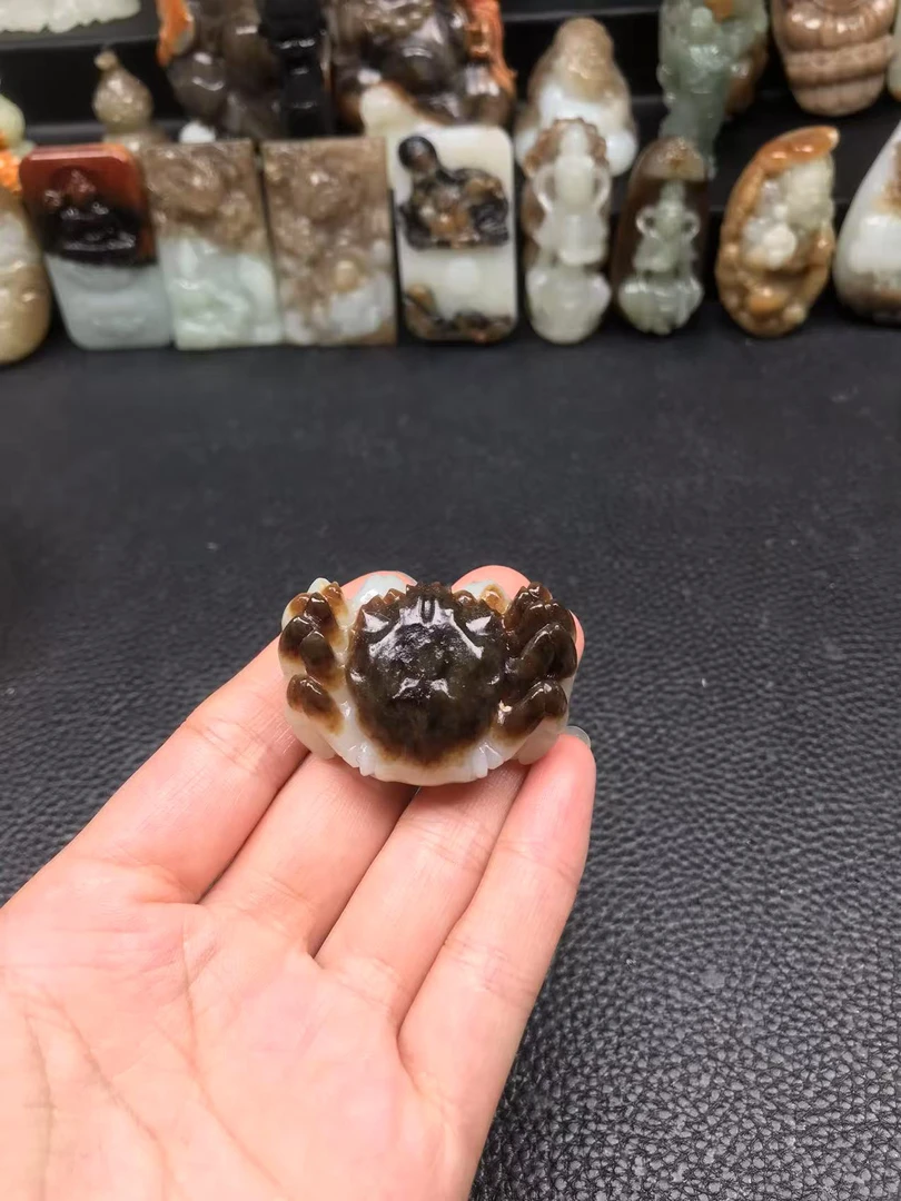 和田玉螃蟹，实物漂亮