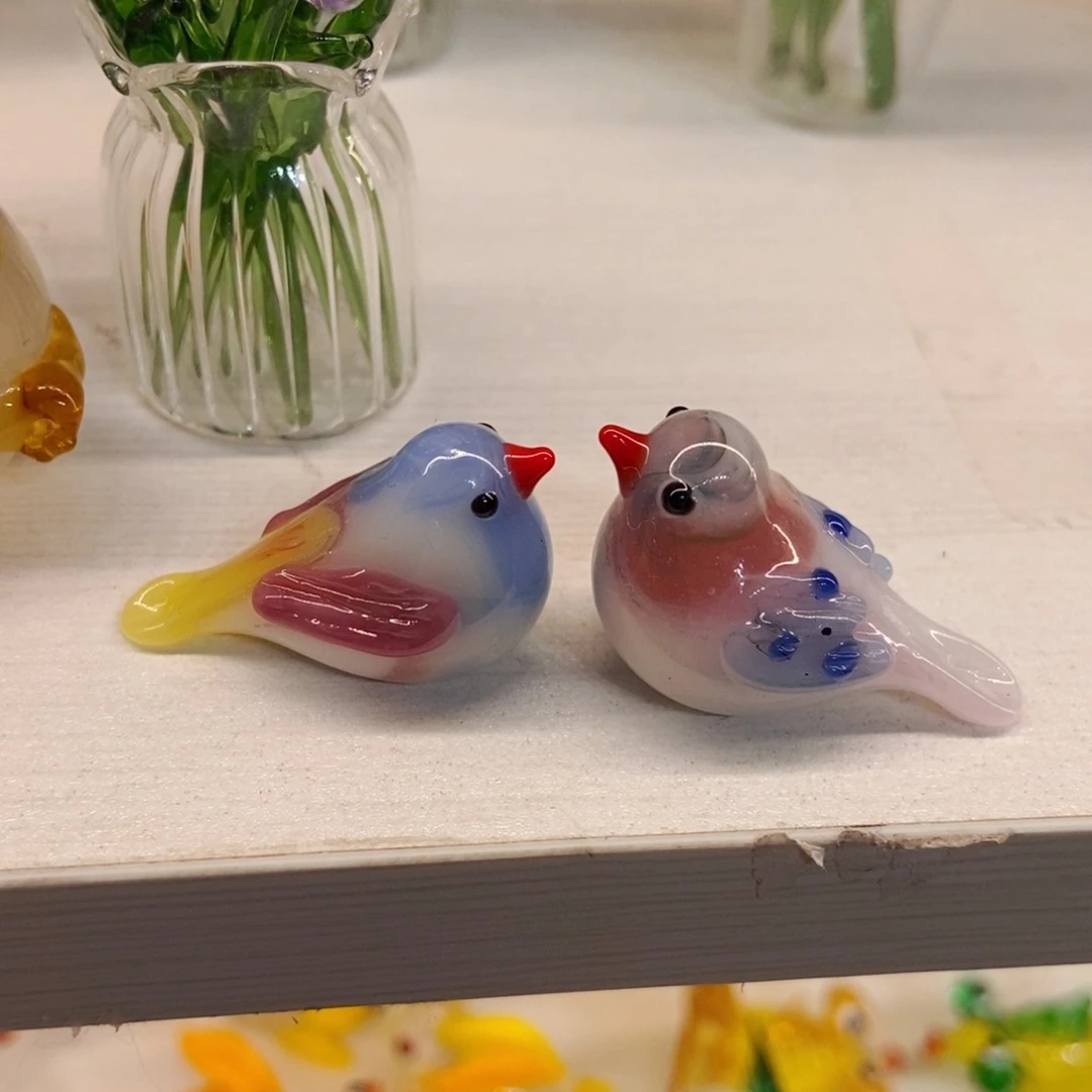琉璃手工艺品一对