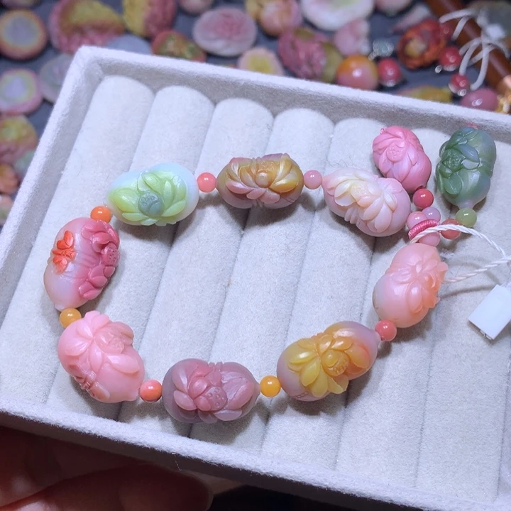 玛瑙/玉髓未镶嵌手链盐源玛瑙