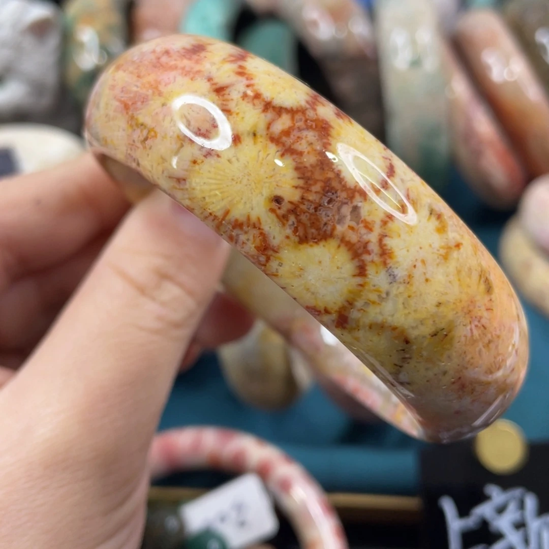 未镶嵌手镯硅化玉