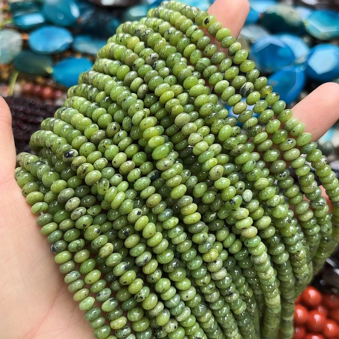 玛瑙/玉髓未镶嵌珠宝半成品卡6加拿大玉算盘一条