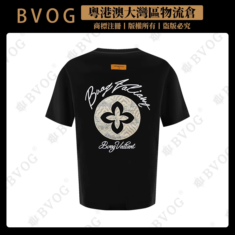BVOG【高定男装】贴布刺绣工艺男士短袖BV553