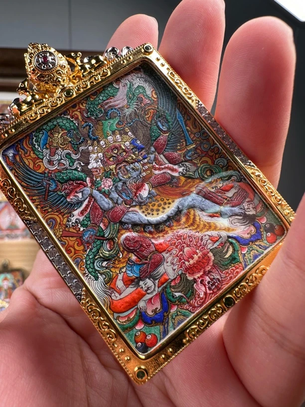 独家粗矿立体马头小唐卡6种粗矿