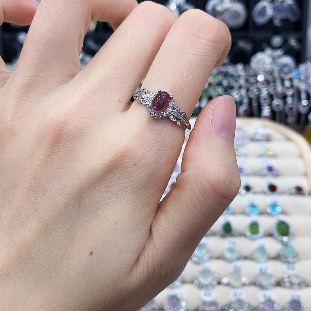 银S925镶嵌紫晶戒指戒指