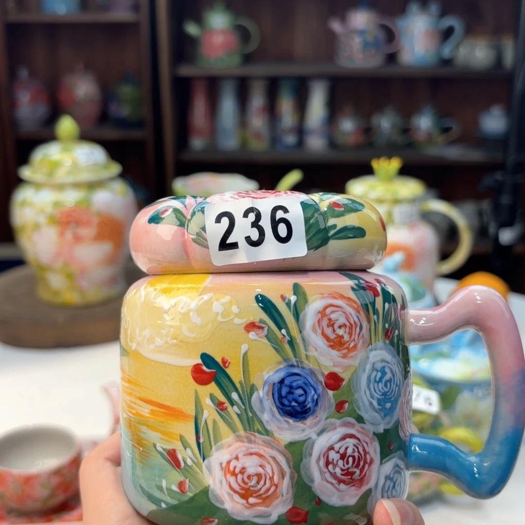 景德镇手绘高温釉下彩陶瓷茶具