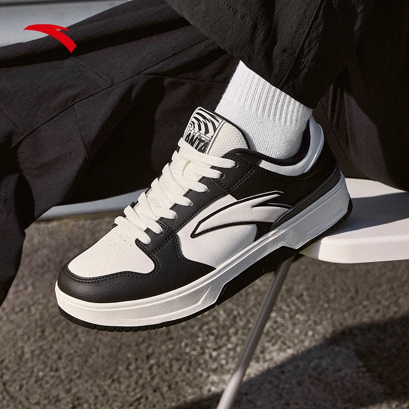 安踏BASIC丨经典撞色低帮板鞋2025夏季新款百搭潮流复古休闲鞋男