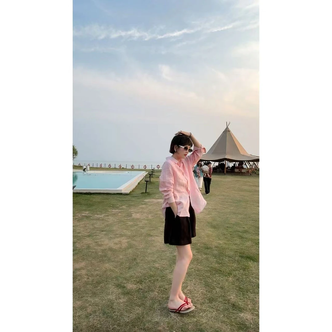 “高货短裤”  纯亚麻短裤 显瘦质感好好    休闲百搭 W-043