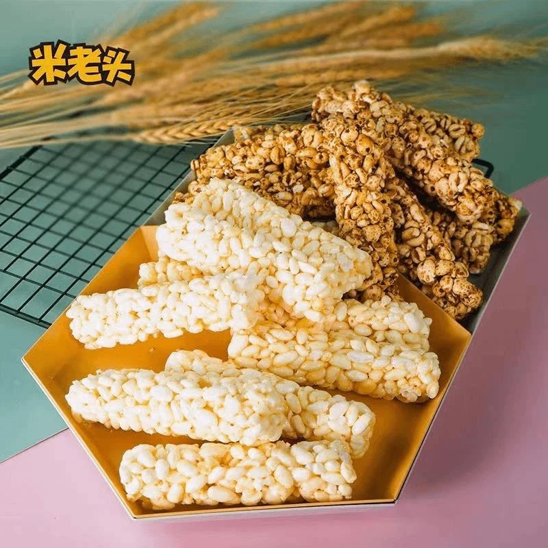 米老头米棒麦青稞爆米花糖零食小吃充饥解馋小米酥