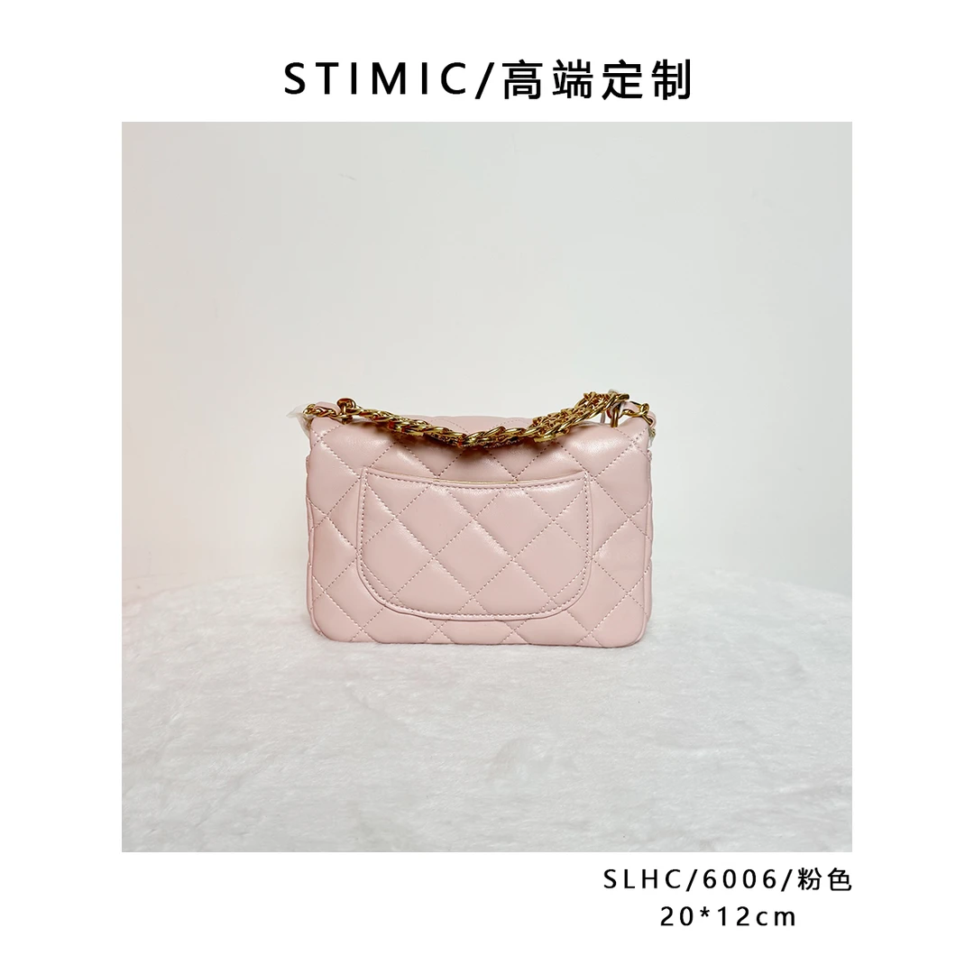 SLHC/6006/粉色paiyuge高端订制轻奢女士手提单肩斜挎包020