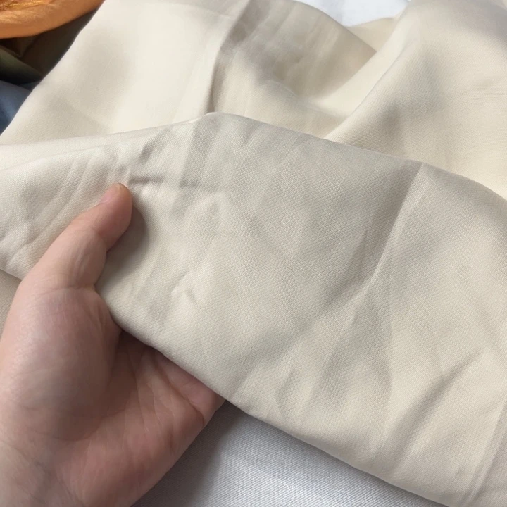 棉混纺米色天丝棉1米