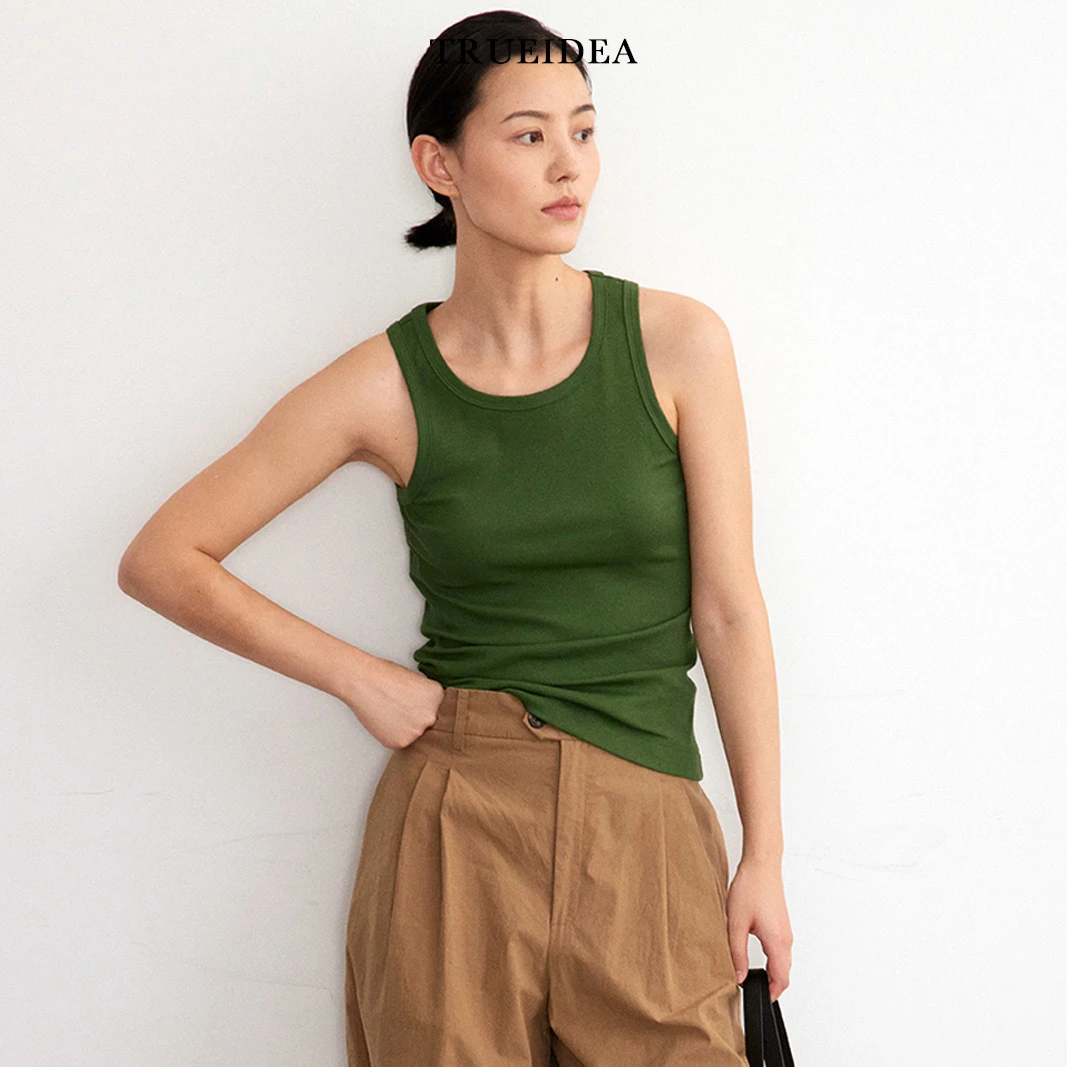 trueidea24夏  “miu系“自制百搭洋气减领纯棉背心
