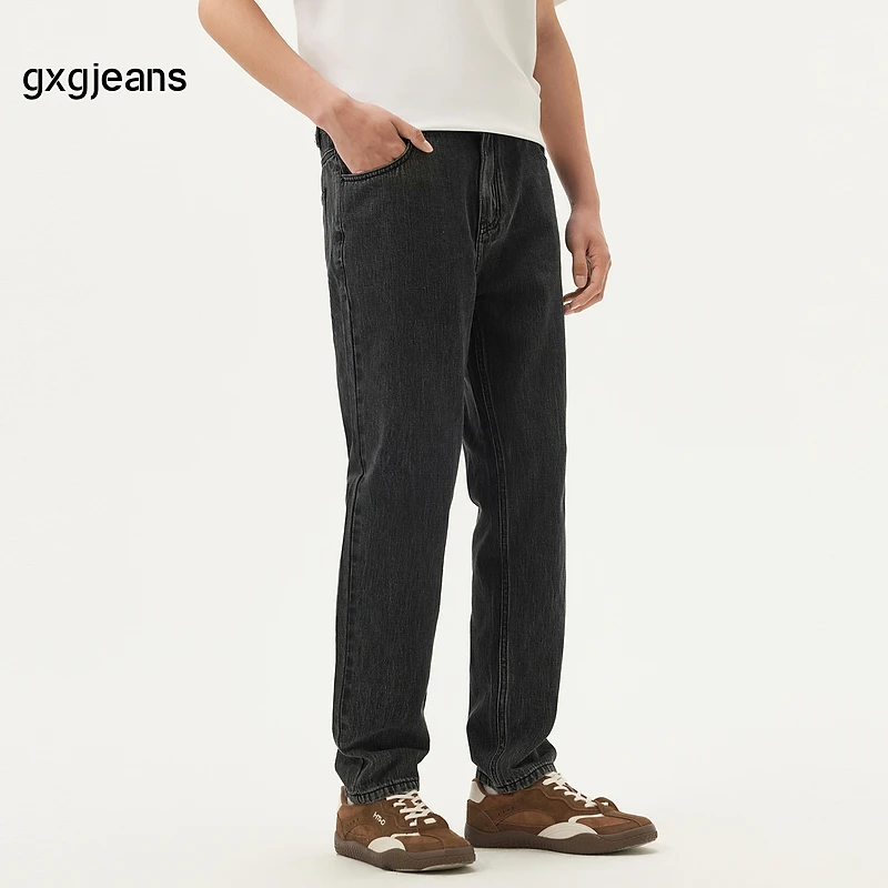 gxg jeans男装 黑灰复古水洗牛仔长裤男 25年春新品#J25D051001