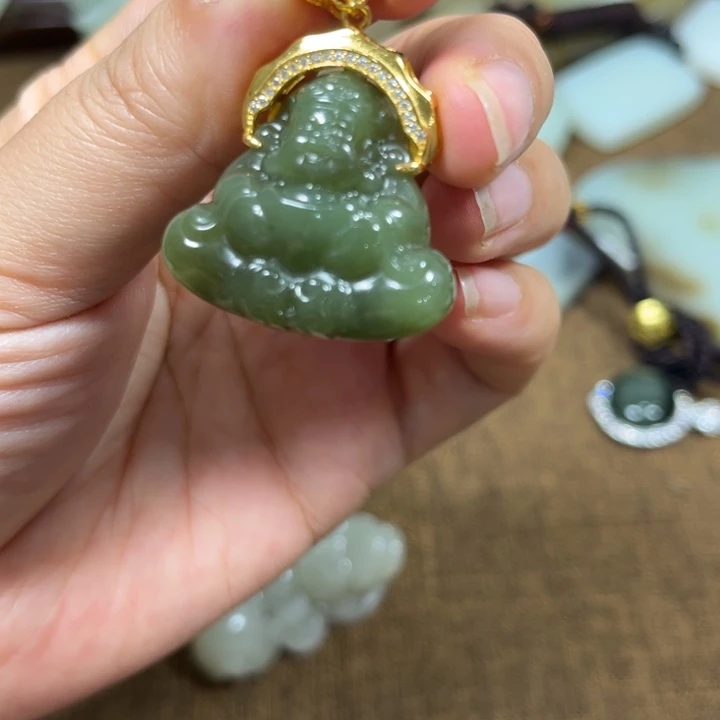 颈饰银S925镶嵌和田玉
