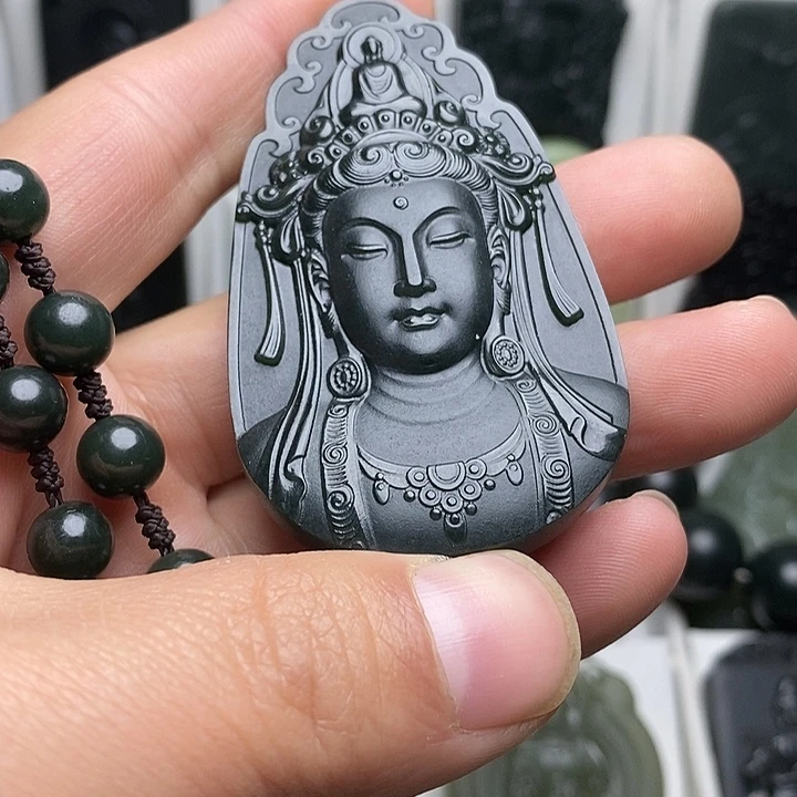 和田玉（青玉）未镶嵌颈饰