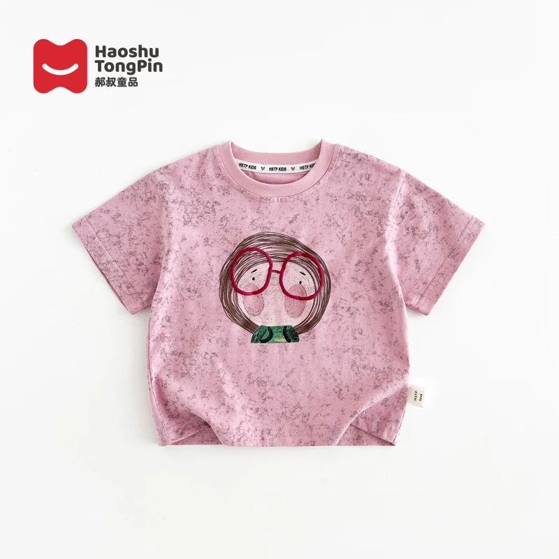 现货【亲子装】郝叔童品夏季新款洋气2025潮流亲子搞怪短袖潮HR5230