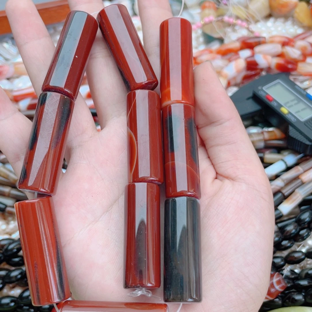 玛瑙/玉髓天然石未镶嵌玛瑙一条ka 14*38