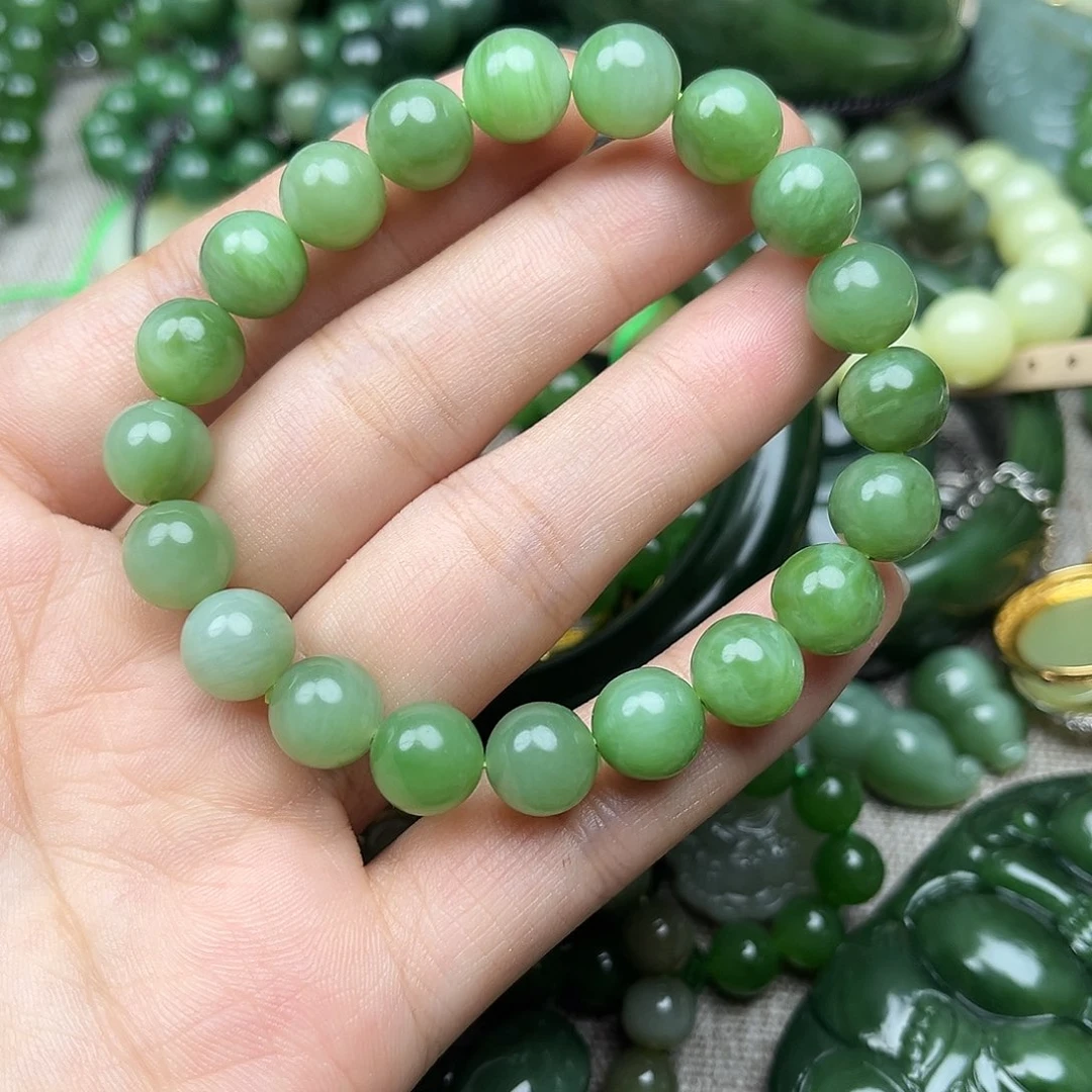 和田玉（碧玉）未镶嵌手串