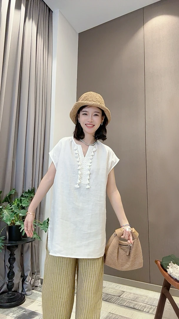 【流苏】夏季新款洋气减龄韩系休闲显瘦宽松时尚百搭无袖25205