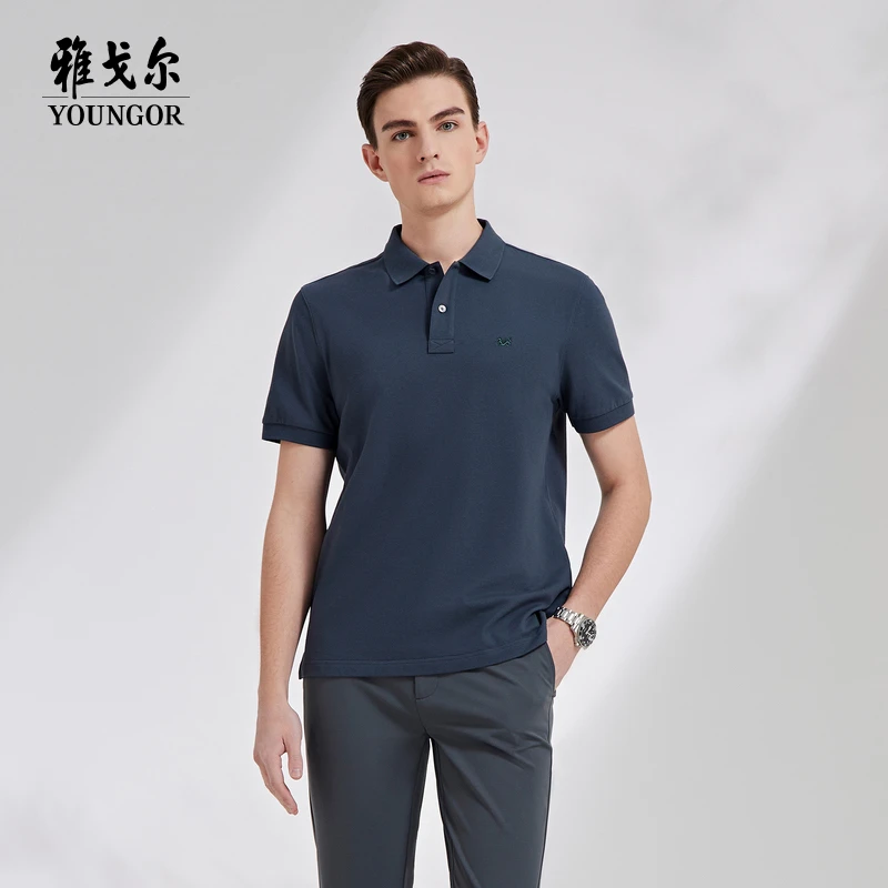 【呼吸棉】雅戈尔男装官方旗舰店夏新款棉T恤男士短袖polo衫533011