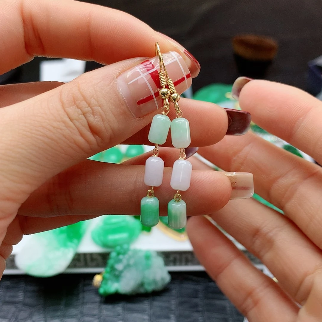 【闪购商品】翡翠耳饰银S925镶嵌，