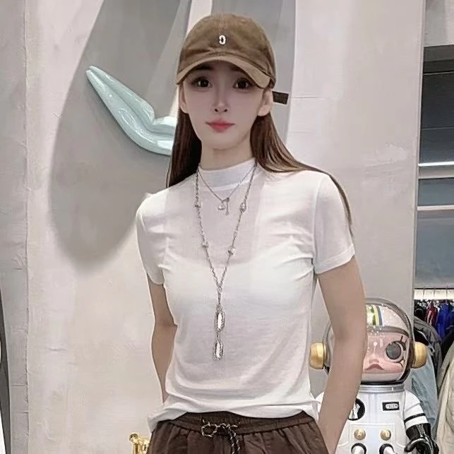 【SUSU.JINAQUA】2025新款修身显瘦设计感小众百搭T恤-1299
