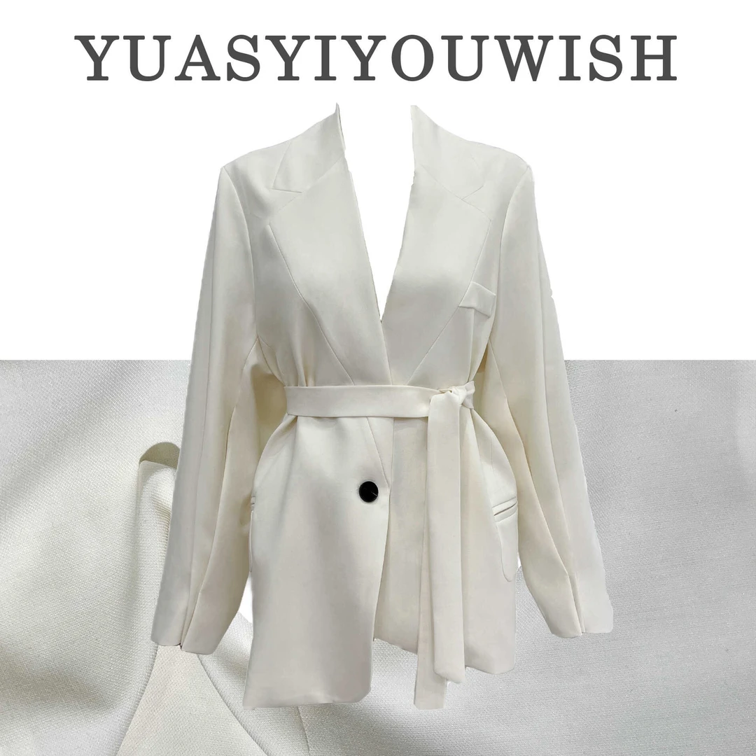 YUASYIYOUWISH|“山无棱”设计师版型高级时髦收腰西装外套