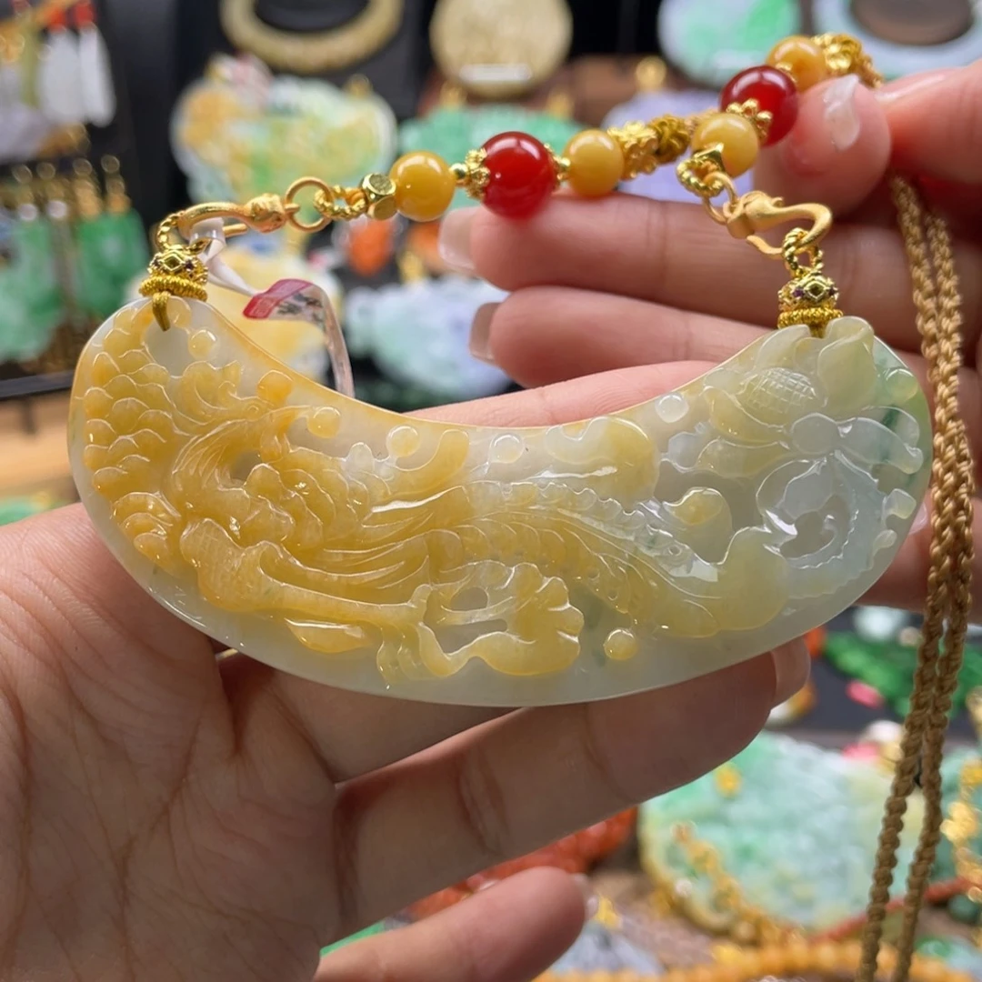 翡翠未镶嵌颈饰代编织