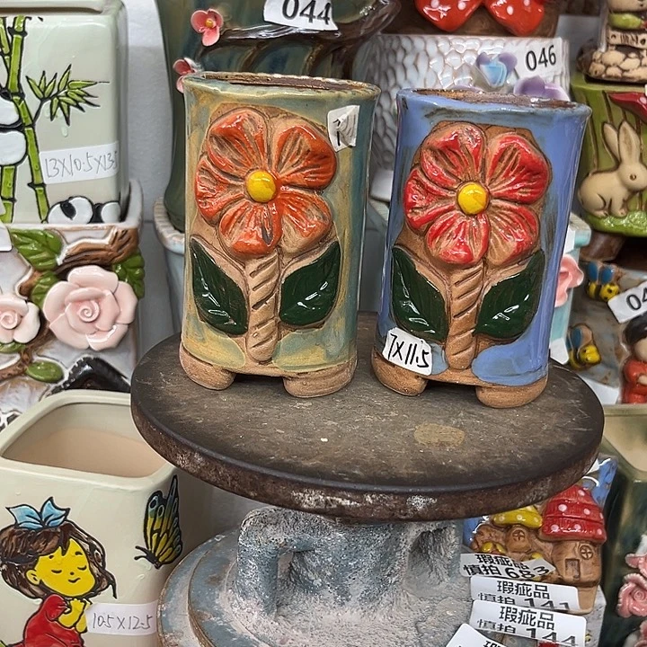 紫砂花盆粗陶材质多肉花盆