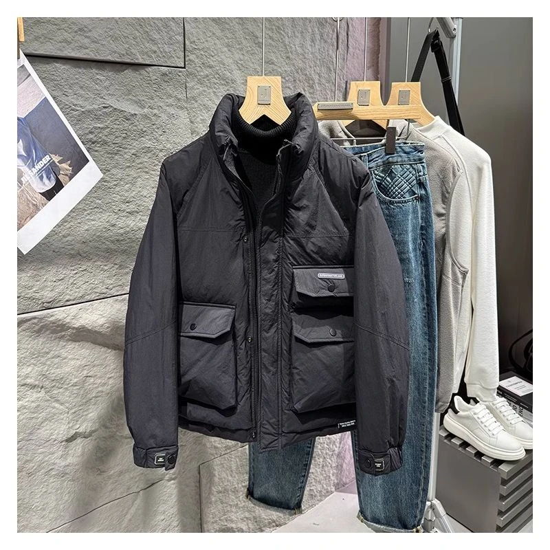 品质象征！杭州高货！90%白鸭绒 质感工装男士立领羽绒服潮002