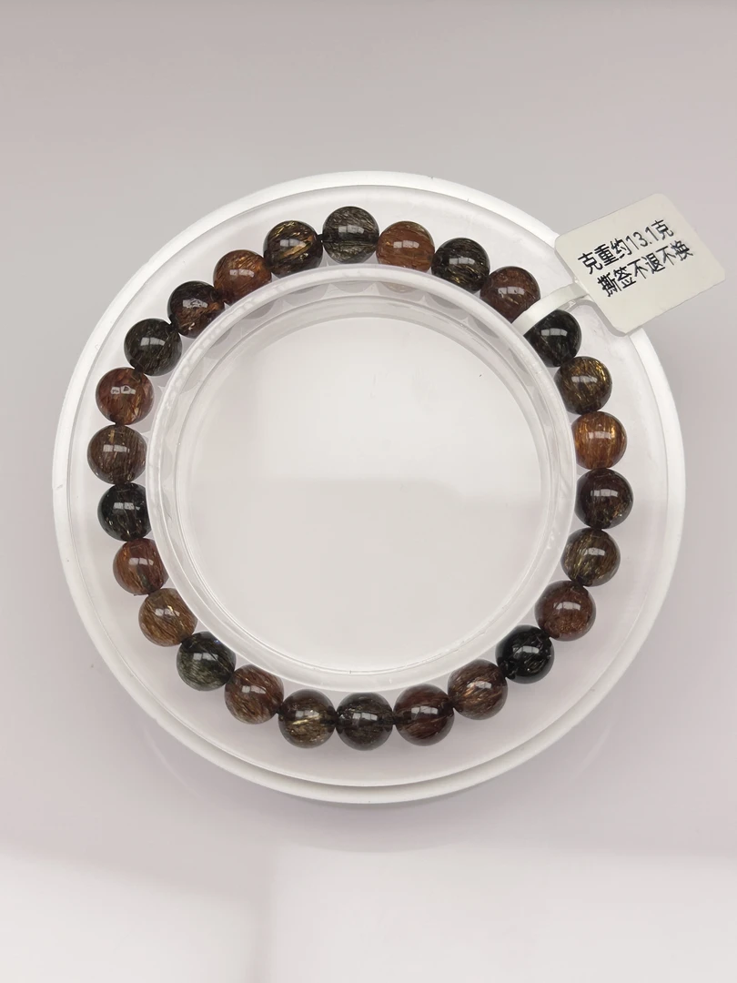 非金属玻璃手链 顺发黑金超单圈H51号