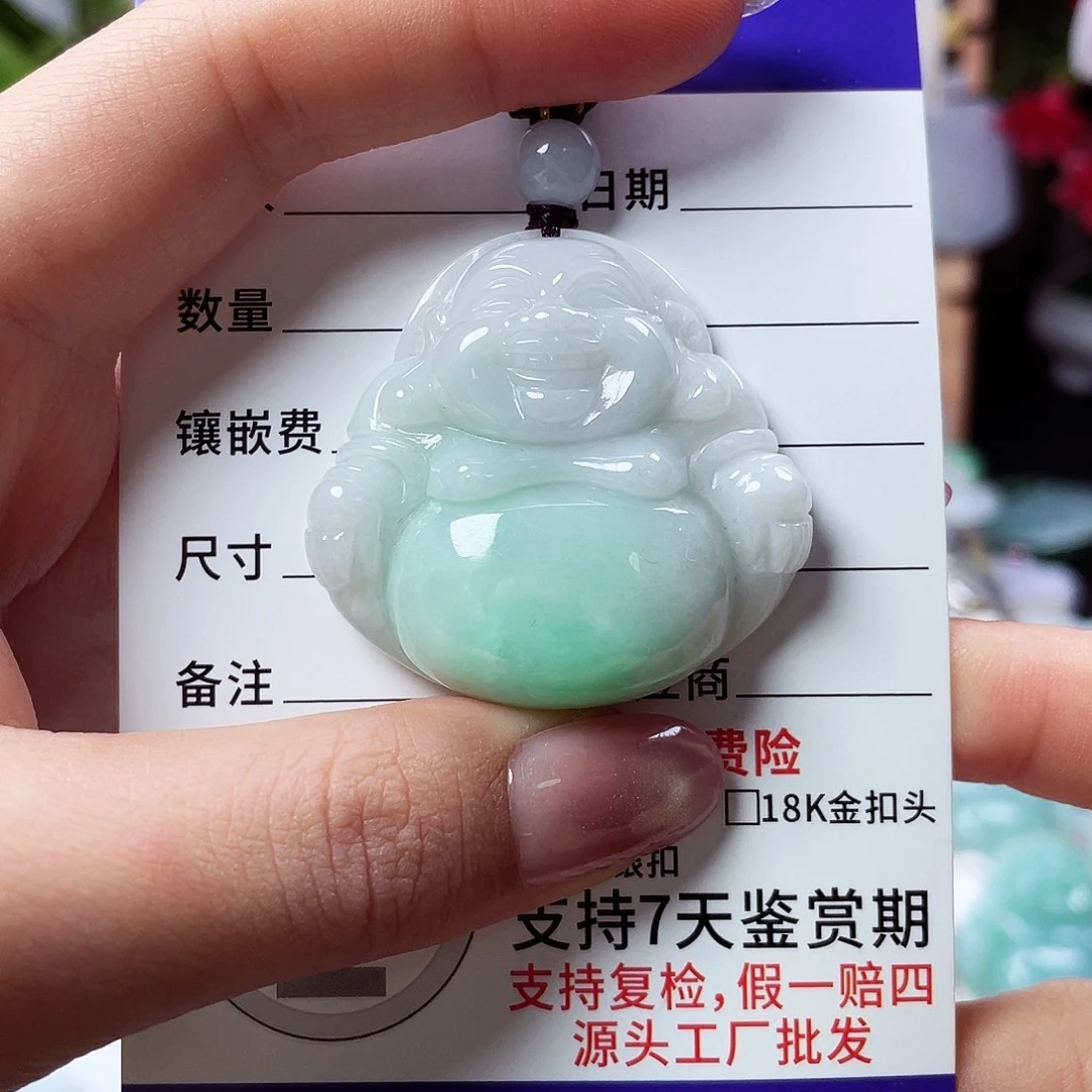 翡翠未镶嵌颈饰佛公16