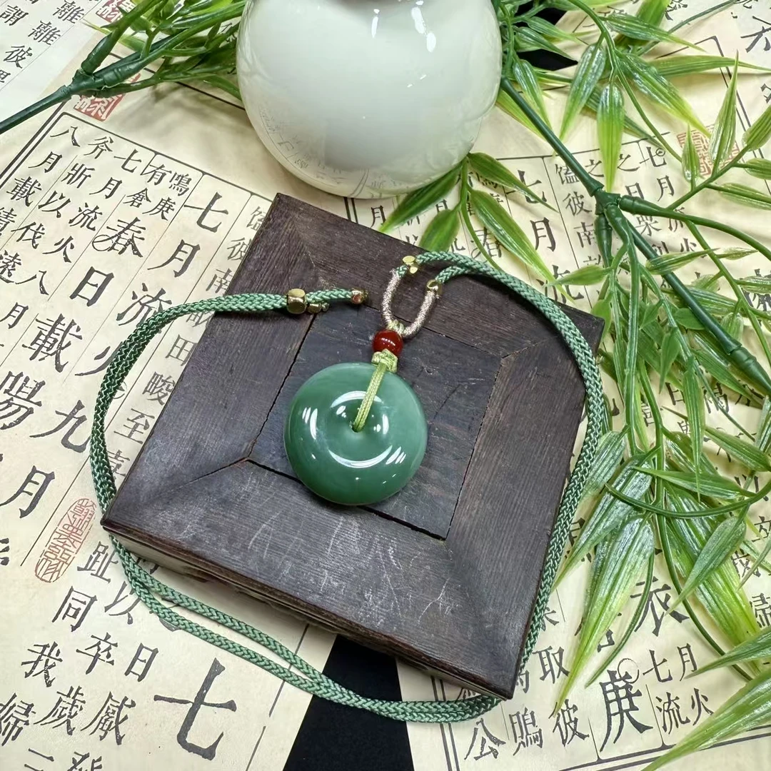 和田玉俄料碧玉猫眼平安扣（多样性其一发货）