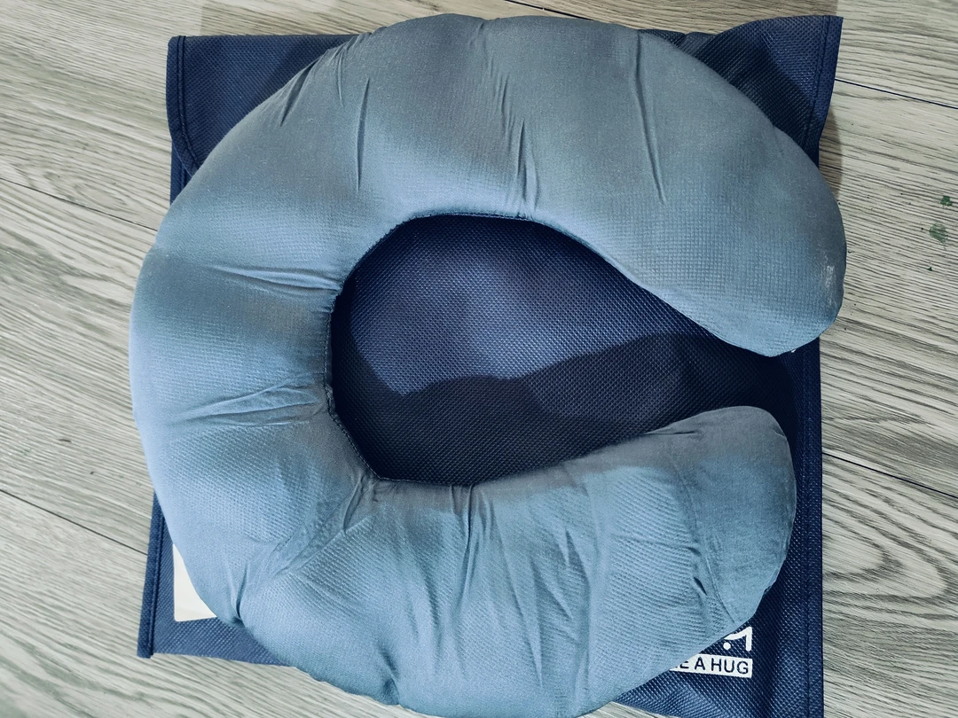 外贸蓝色天丝重力U型枕