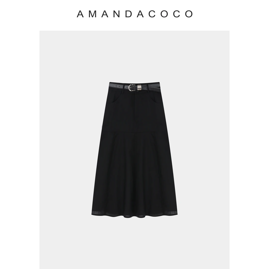 奈奈# 流云白影～夏季轻薄法式简约高腰气质显瘦A字半裙